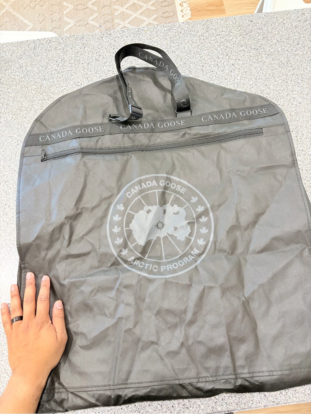 Canada Goose Black Travel Garment Bag with Logo